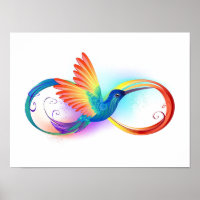 Rainbow Hummingbird mit dem Symbol Unendlichkeit