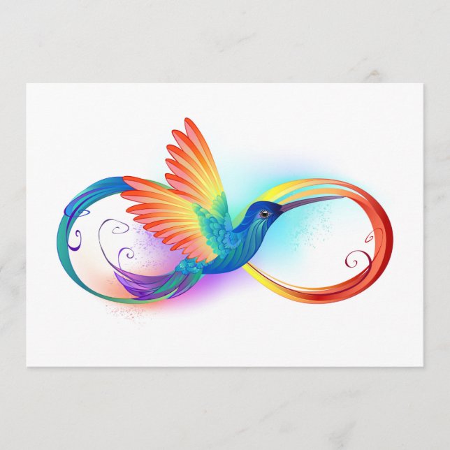 Rainbow Hummingbird mit dem Symbol Unendlichkeit Programm (Vorderseite)