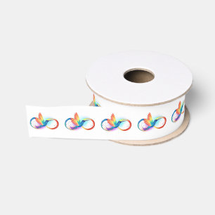 Rainbow Hummingbird mit dem Symbol Unendlichkeit Ripsband