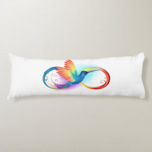 Rainbow Hummingbird mit dem Symbol Unendlichkeit Seitenschläferkissen