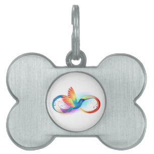 Rainbow Hummingbird mit dem Symbol Unendlichkeit Tiermarke