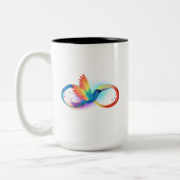 Rainbow Hummingbird mit dem Symbol Unendlichkeit