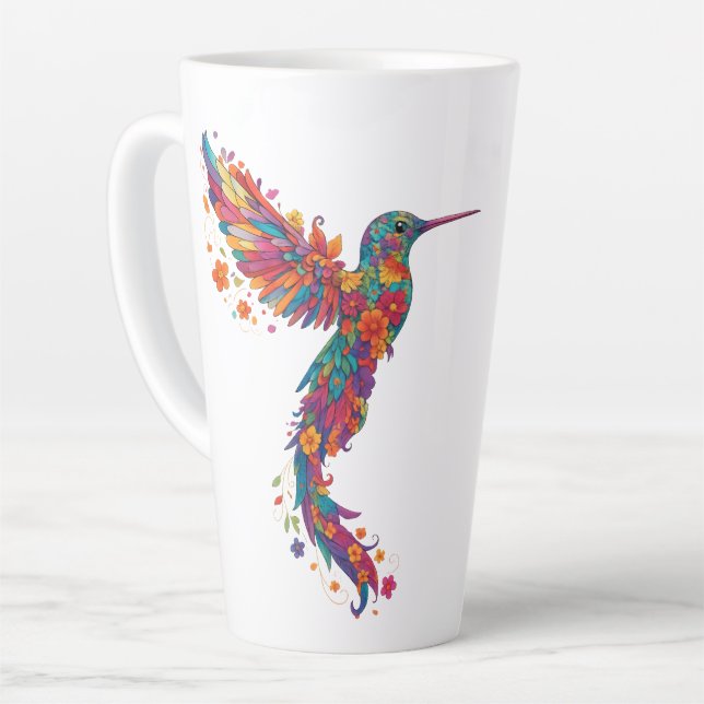 Rainbow Hummingbird Pride Milchtasse (Linke Ecke)