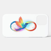 Rainbow Hummingbird with Infinity symbol
