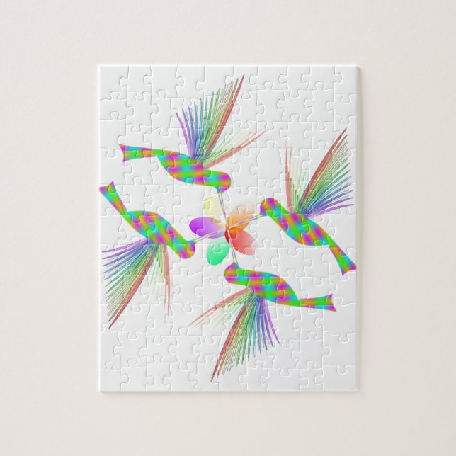 Rainbow Hummingbirds Küsst eine Blume (Vertikal)