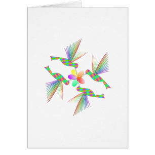 Rainbow Hummingbirds Küsst eine Blume