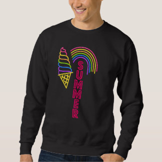 Rainbow Ice Creme Cone - Sommerferien Ice Creme Sweatshirt