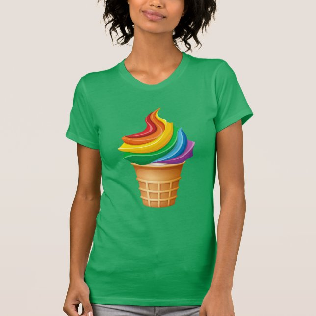 Rainbow Ice Creme Cone T-Shirt (Vorderseite)
