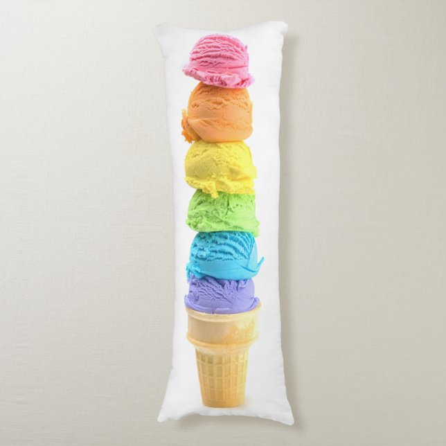 Rainbow Ice Creme Kronenkörper Kissen (Vorderseite Vertikal)