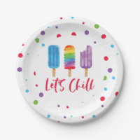 Rainbow Ice Pop Let's Chill Summer Birthday