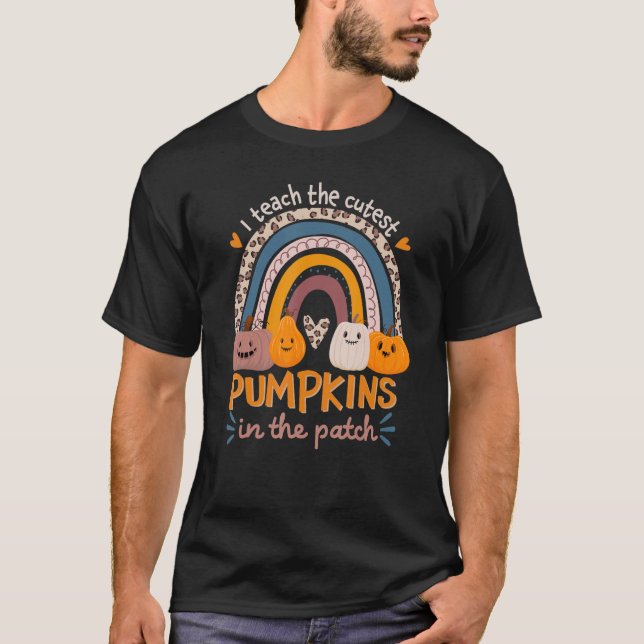 Rainbow Ich lehre die Niedlichsten Kürbis in den P T-Shirt (Vorderseite)