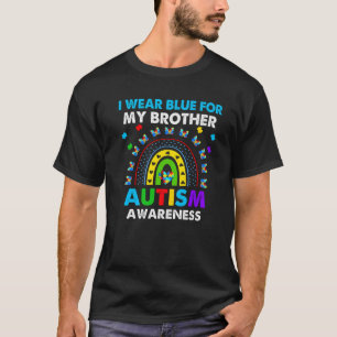 Rainbow Ich trage Blau für meinen Bruder Autismus T-Shirt