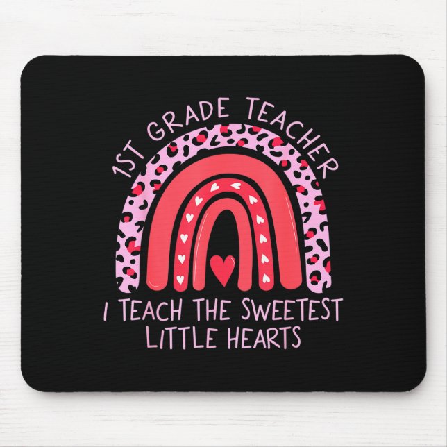 Rainbow Ich unterrichte süßeste Herzen Lehrer der  Mousepad (Vorne)