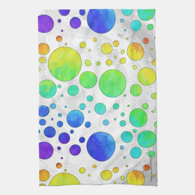 Rainbow Icy Polka Dot Pattern Handtuch (Vertikal)