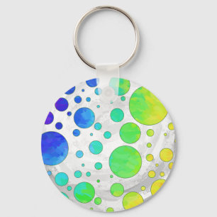 Rainbow Icy Polka Dot Pattern Schlüsselanhänger