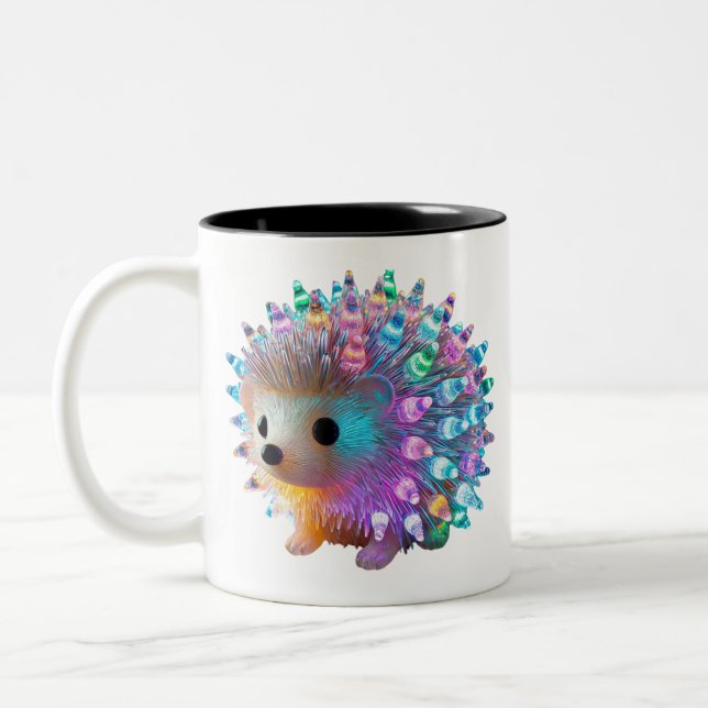 Rainbow Igel Delight Zweifarbige Tasse (Links)