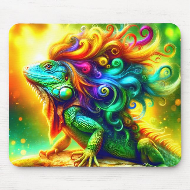 Rainbow Iguana Mousepad (Vorne)