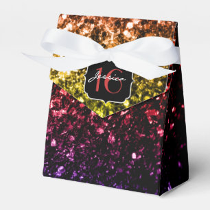 Rainbow Imitate Glitzer Glitzern Sweet 16 Geschenkschachtel