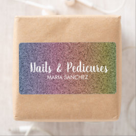 Rainbow Imitate Glitzer Pattern Nail Hair Business