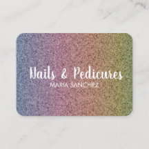 Rainbow Imitate Glitzer Pattern Nail Hair