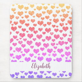 Rainbow Imitats Glitzer Herz Bright Farbige Custom Mousepad