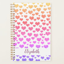 Rainbow Imitats Glitzer Herz Bright Farbige Custom