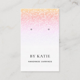 Rainbow Imitats Glitzer Oring Display Card Visitenkarte