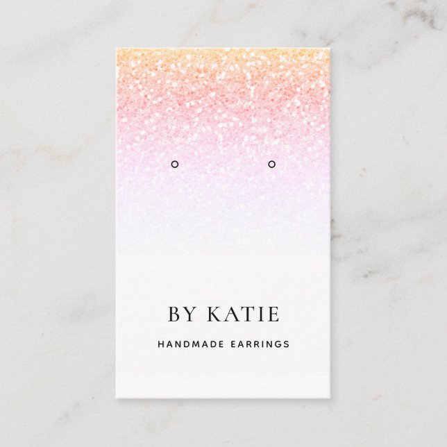 Rainbow Imitats Glitzer Oring Display Card Visitenkarte (Vorderseite)