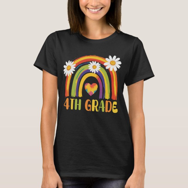 Rainbow in die vierte Klasse T-Shirt (Vorderseite)