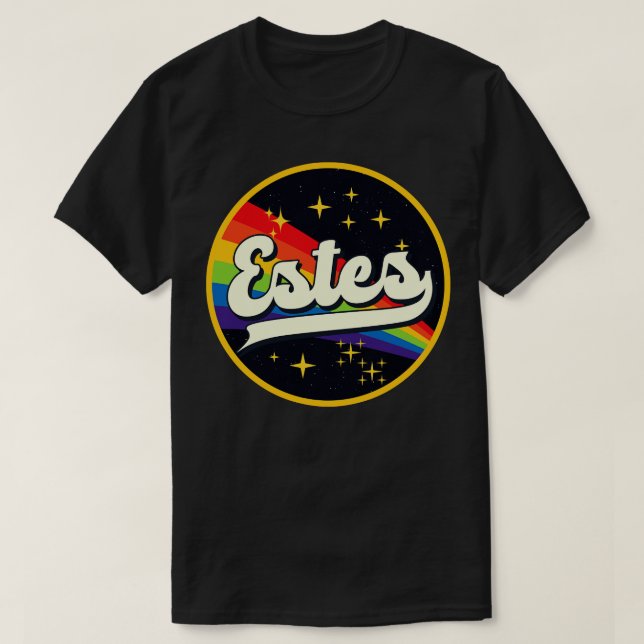 Rainbow in Space Vintag Style T-Shirt (Design vorne)