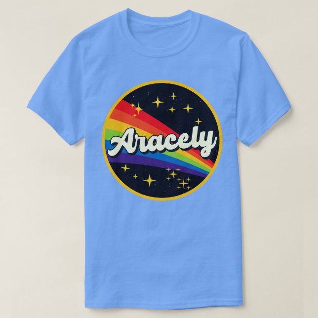 Rainbow in Space Vintag Style T-Shirt (Design vorne)