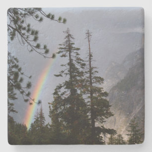 Rainbow in Yosemite Park California Square Unterse Steinuntersetzer