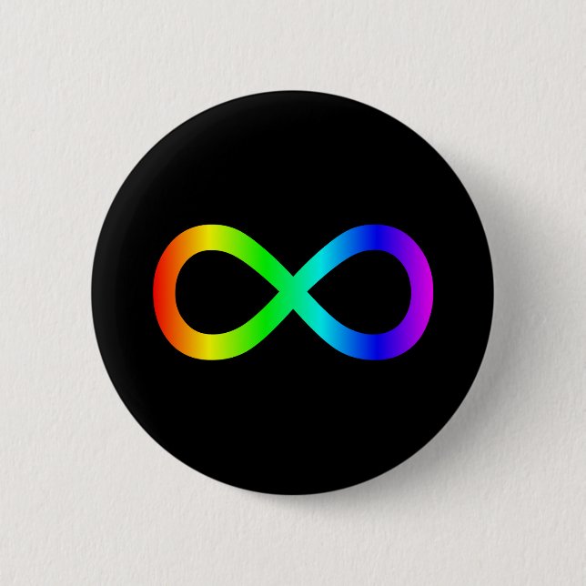 Rainbow Infinity-Symbol Button (Vorderseite)