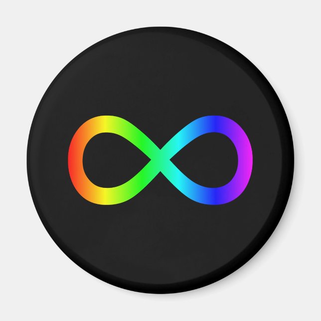 Rainbow Infinity-Symbol Magnet (Vorne)