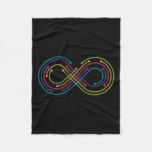 Rainbow Infinity Symbol Prix Autism Awareness Neu Fleecedecke