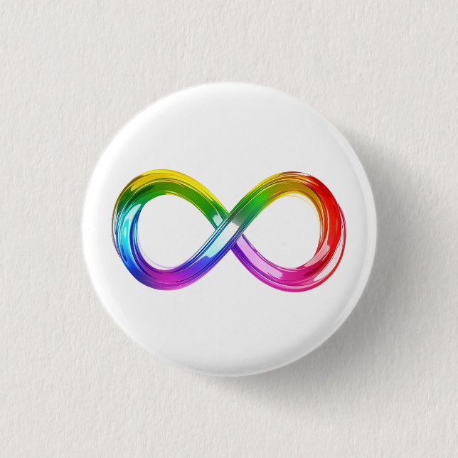 Rainbow Inifinity-Symbol Button (Vorderseite)