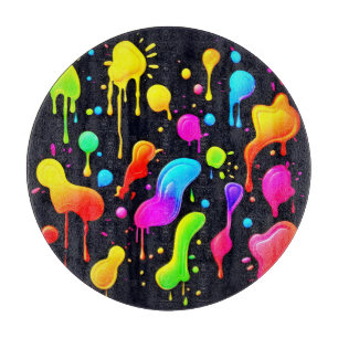 Rainbow Ink Paint Splash Schneidebrett