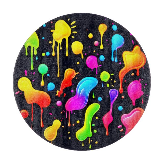 Rainbow Ink Paint Splash Schneidebrett (Vorderseite)