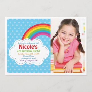 Rainbow Invitation / Rainbow Birthday Einladung