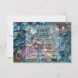 Rainbow Iridescent Abalone Muschel UAWG RSVP Karte