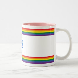 Rainbow Israel Pride Flag Small Zweifarbige Tasse