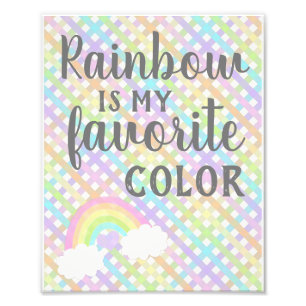 Rainbow ist mein Lieblingsfarbengingham Kariert 8  Fotodruck
