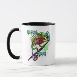 Rainbow Jacksons Chameleon Skeleton Raging Tasse