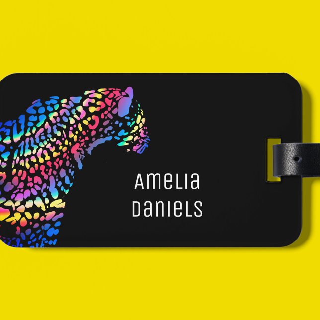 Rainbow Jaguar Personalisiert Gepäckanhänger (Von Creator hochgeladen)