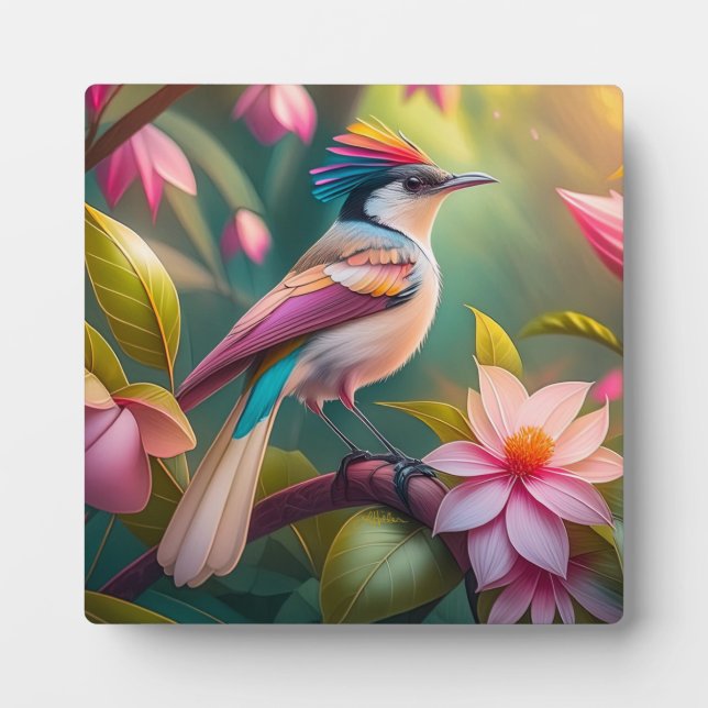 Rainbow-Jay Fantasy Bird Fotoplatte (Vorderseite)