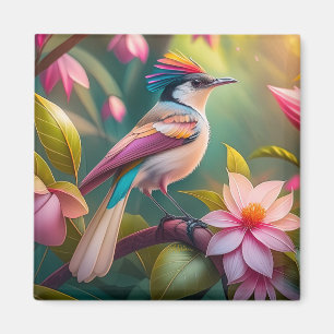 Rainbow-Jay Fantasy Bird Magnet