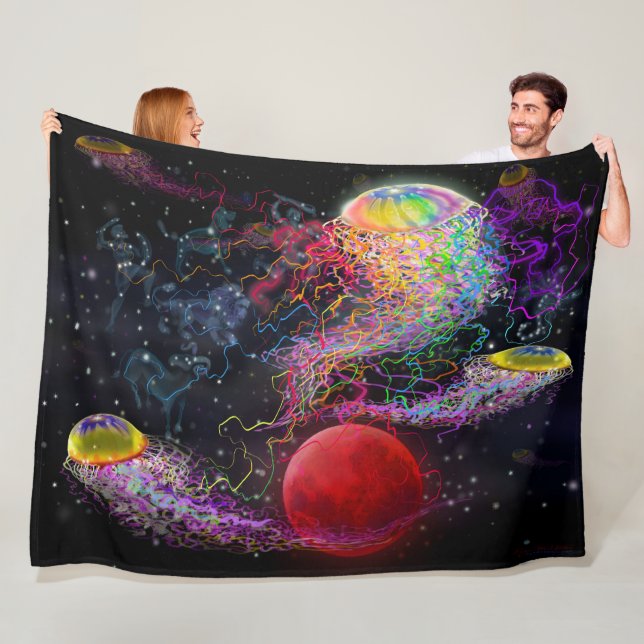 Rainbow Jellyfish Fleece Blanket (Beispiel)