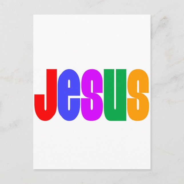 Rainbow Jesus Postkarte (Vorderseite)