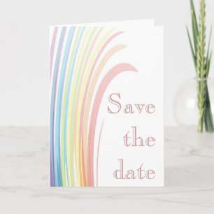 Rainbow Joy Save the Date Card Ankündigung