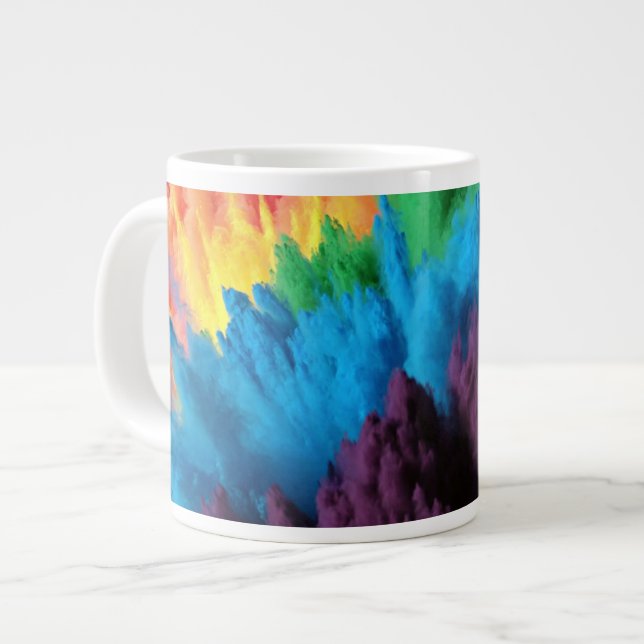 Rainbow Jumbo-Tasse (Vorderseite Links)